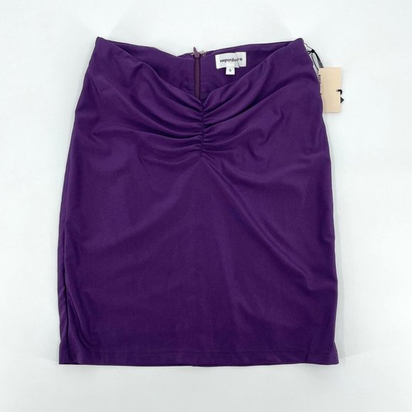 REVOLVE Superdown Kira Ruched Mini Skirt Purple Womens - Picture 4 of 11